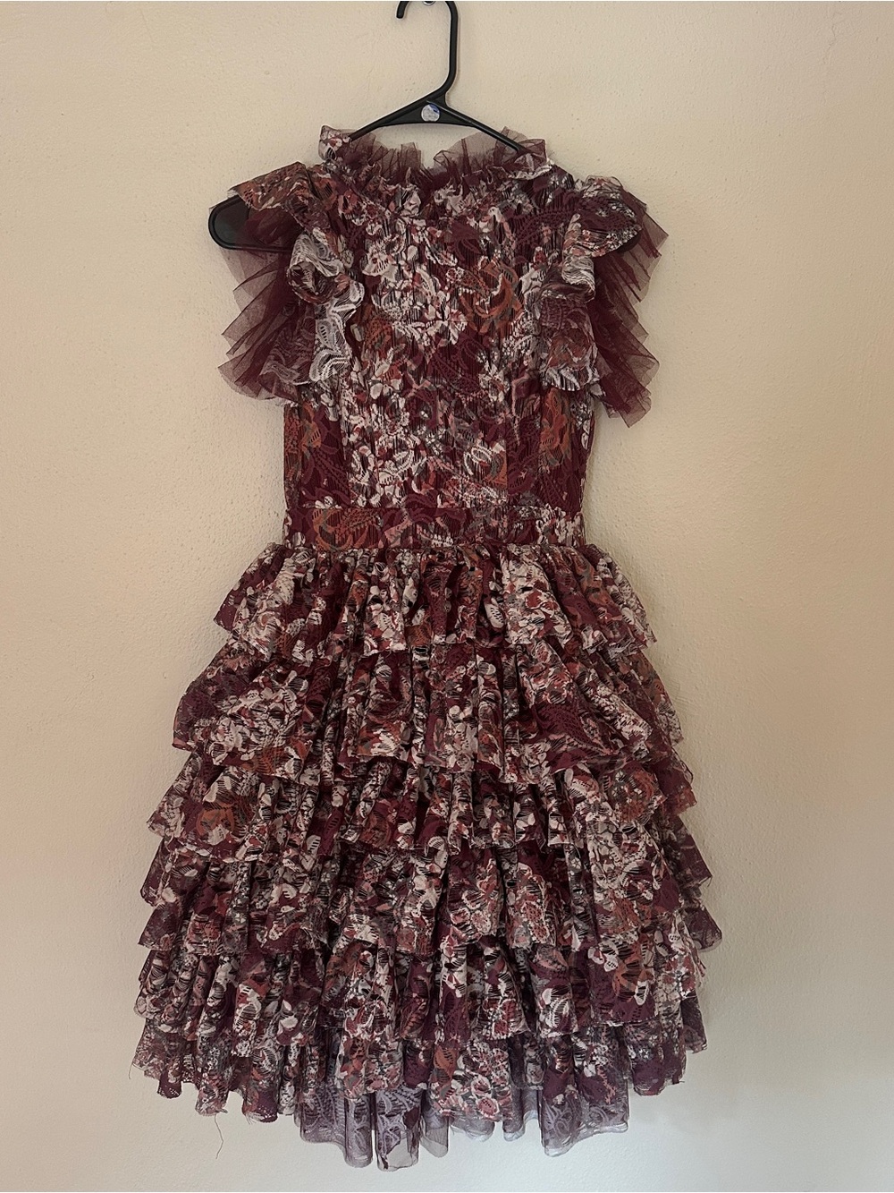 Joyfolie Anouk Petticoat Dress In Currant Floral